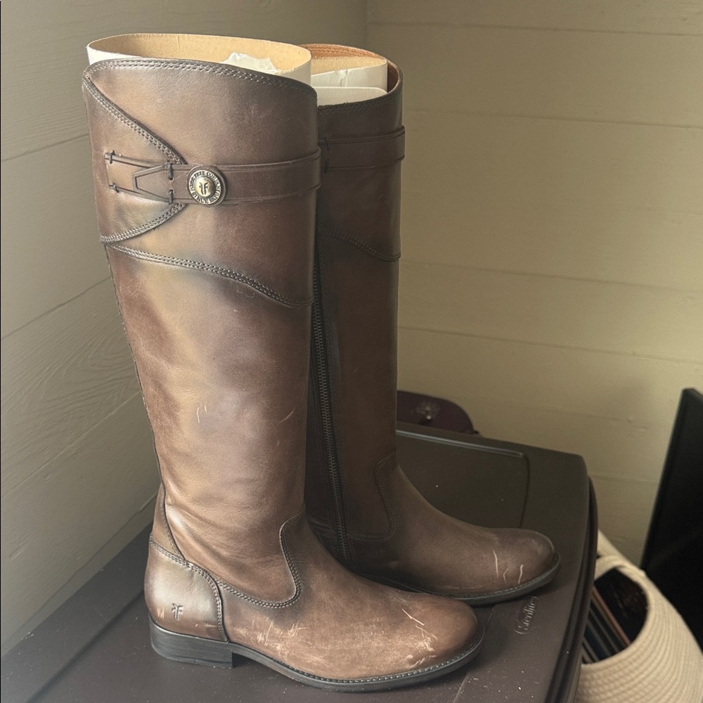 Frye Brown Leather Riding Boots